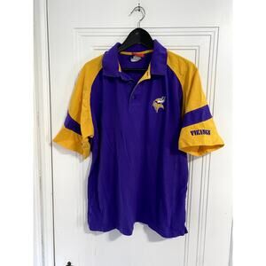 Vintage Minnesota Vikings Polo Shirt Size Large